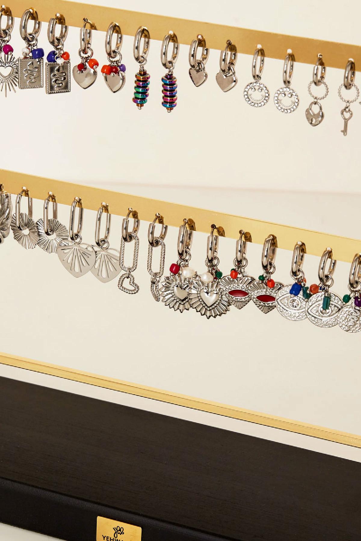 Oorbellen display zilver